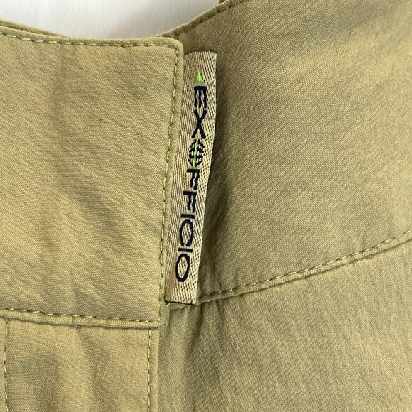 Exofficio Shorts Womens Size 14 Khaki Outdoor Hiking Performance Stretch Cargo - Picture 2 of 5